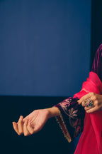 Purple Leur Velvet Kurta Set