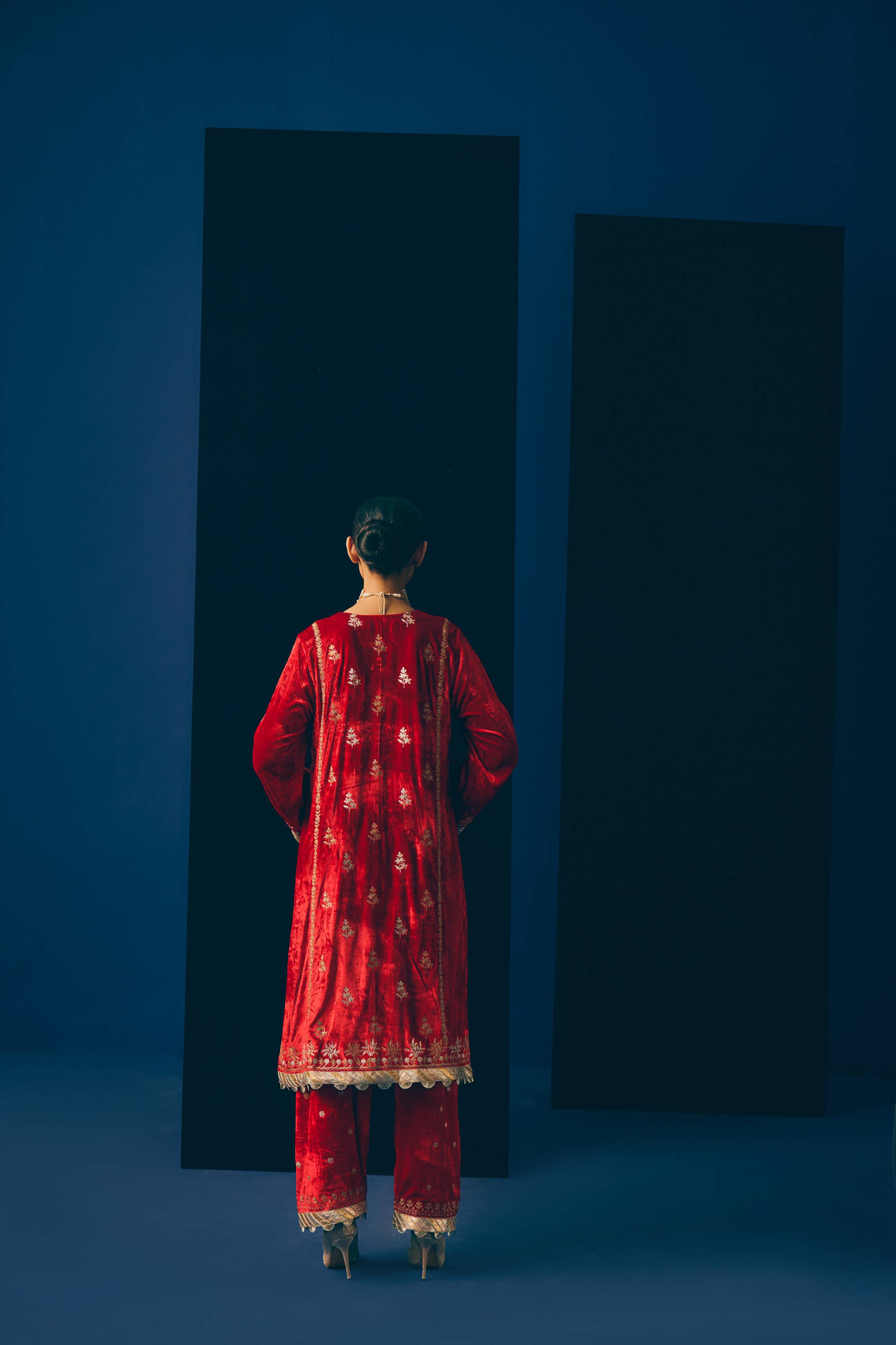 Rouge Velvet Kurta Set