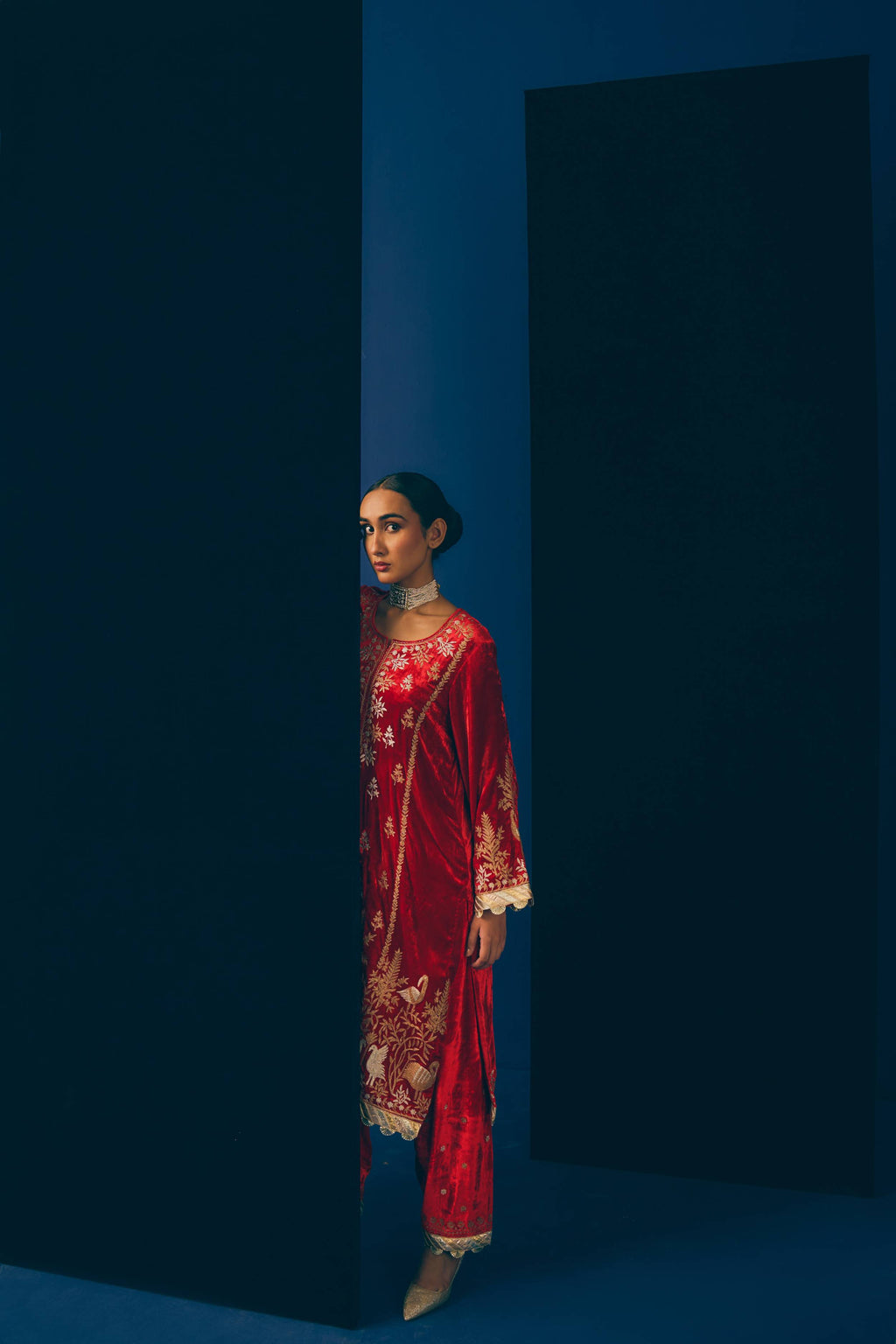 Rouge Velvet Kurta Set