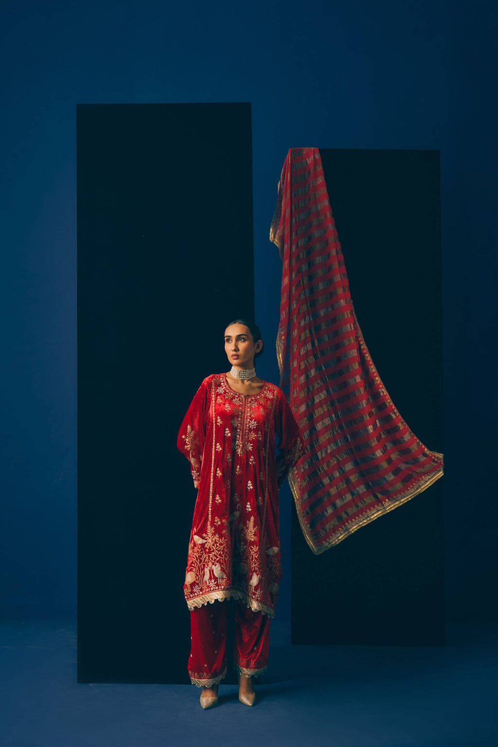 Rouge Velvet Kurta Set