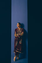 Midnight Wine Velvet Suit Set