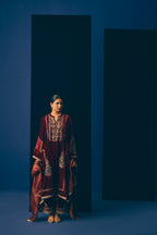 Midnight Wine Velvet Suit Set