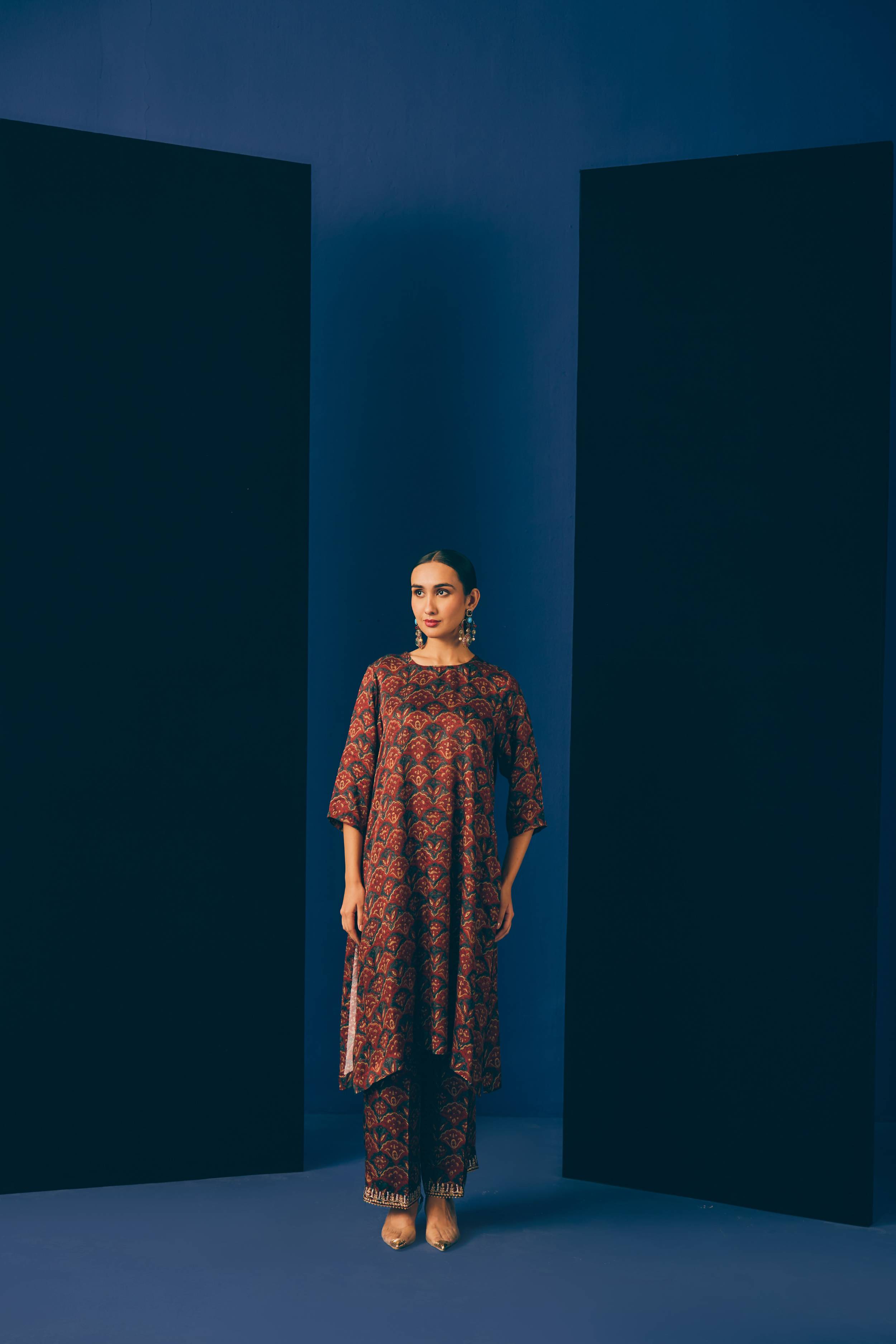 Neel Stone Embellished Jacket Set