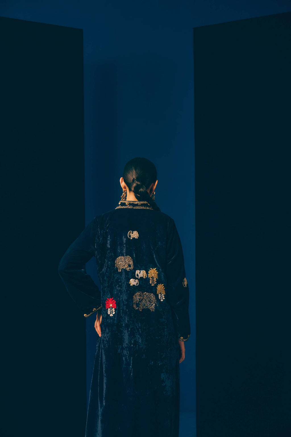 Neel Stone Embellished Jacket Set