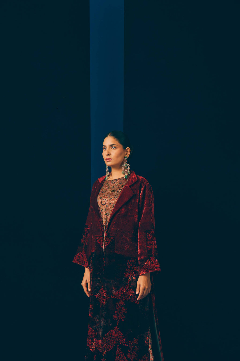 Rangrez Silk Trench Set