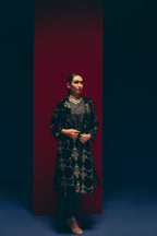 Obsidian Silk Velvet Jacket Set