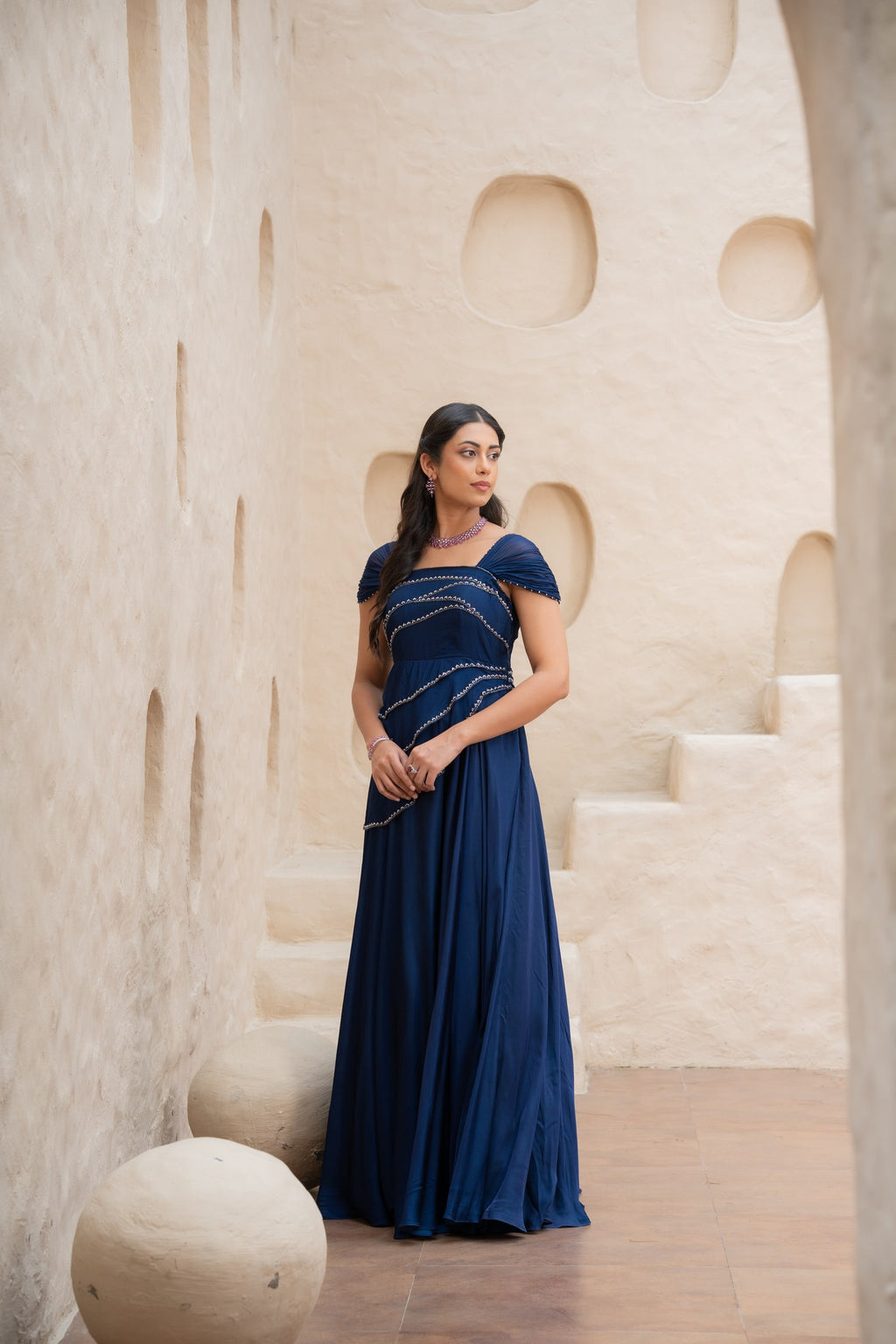 Neer Drape Gown