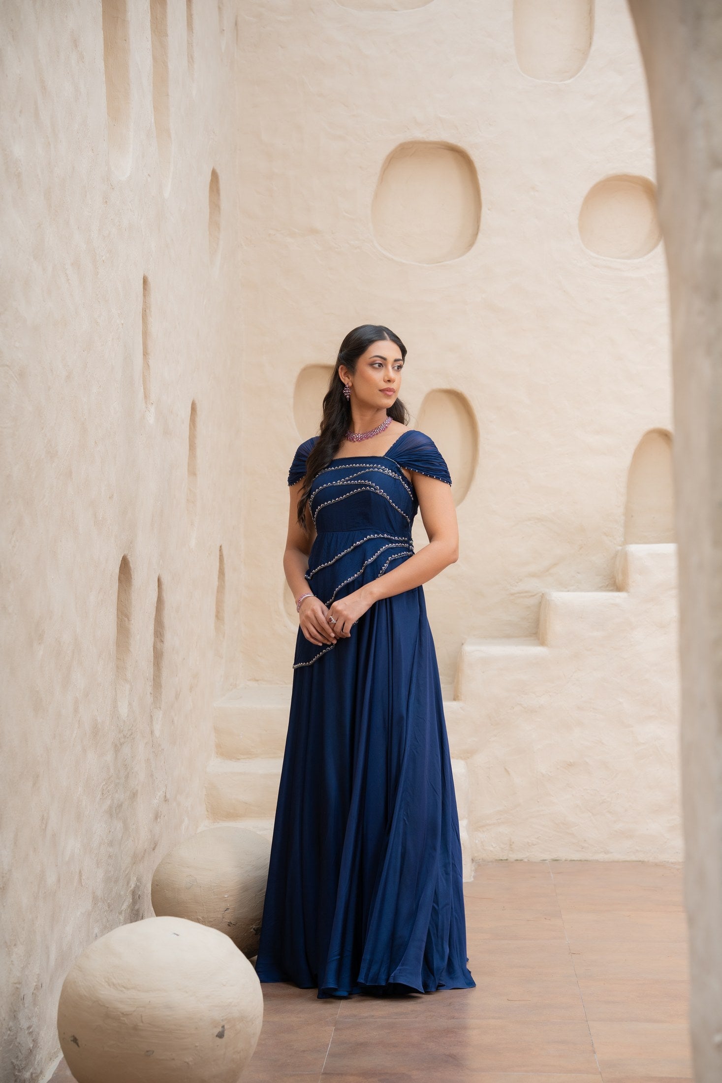 Neer Drape Gown