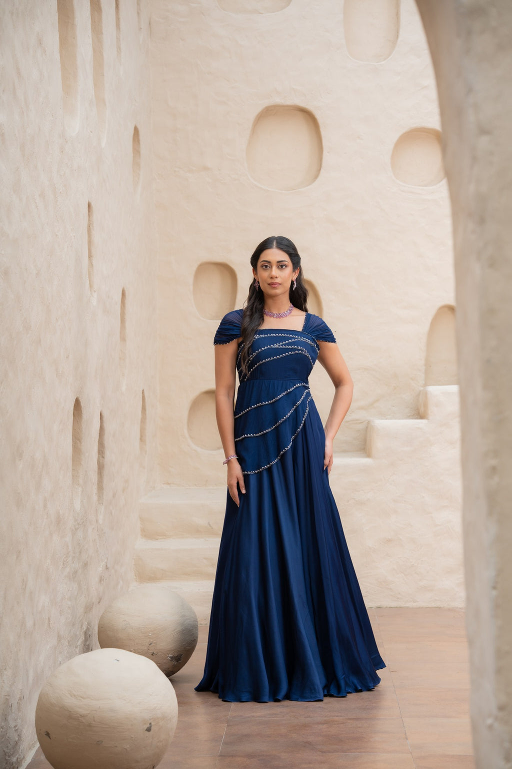 Neer Drape Gown