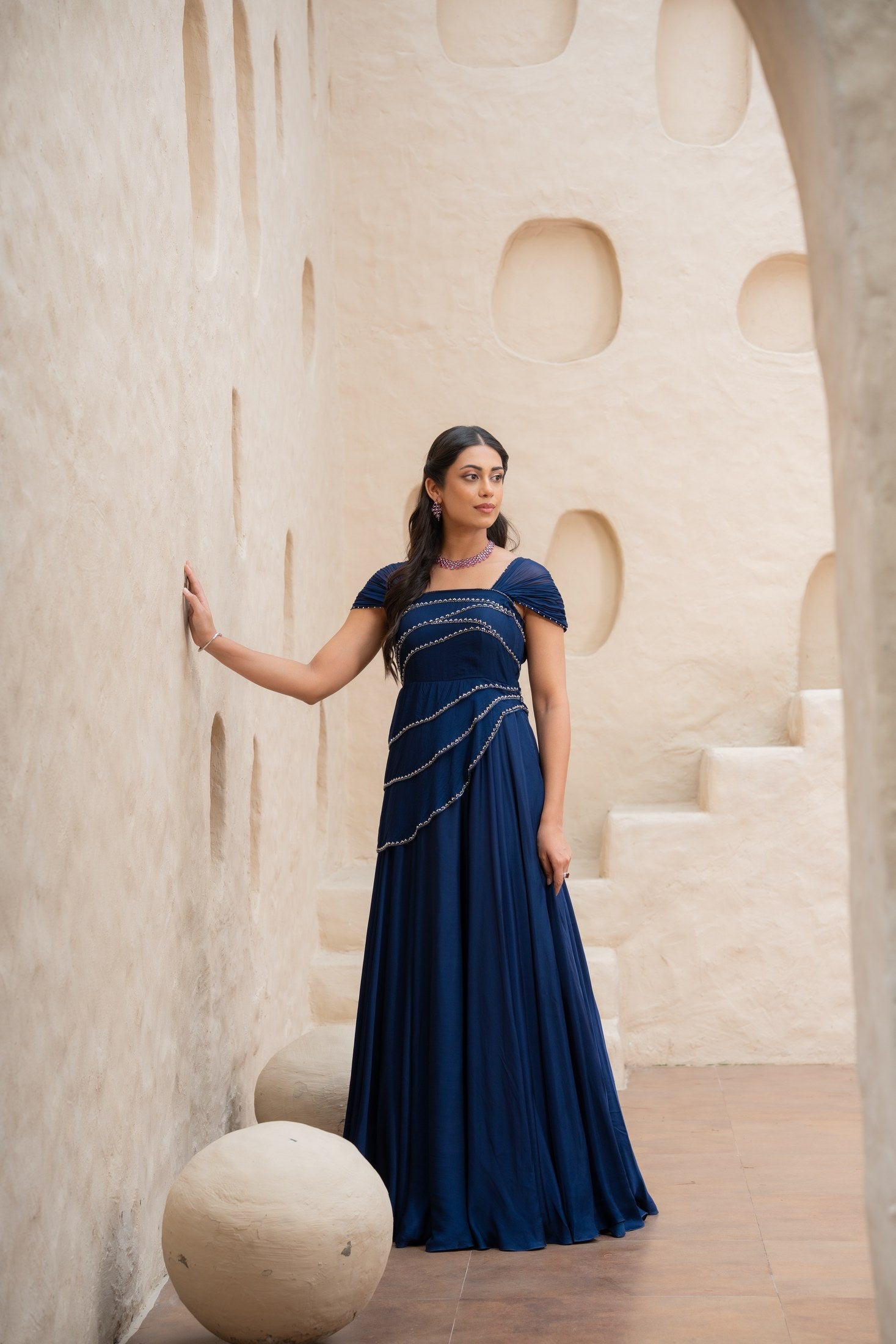 Neer Drape Gown