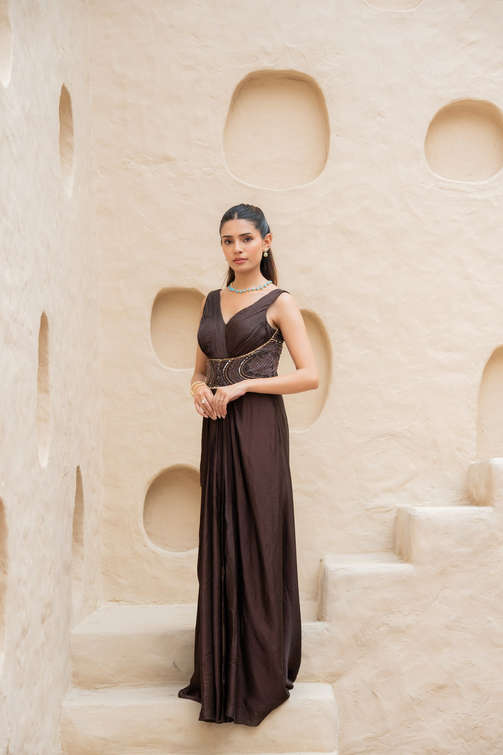 Mehr Cascade Gown