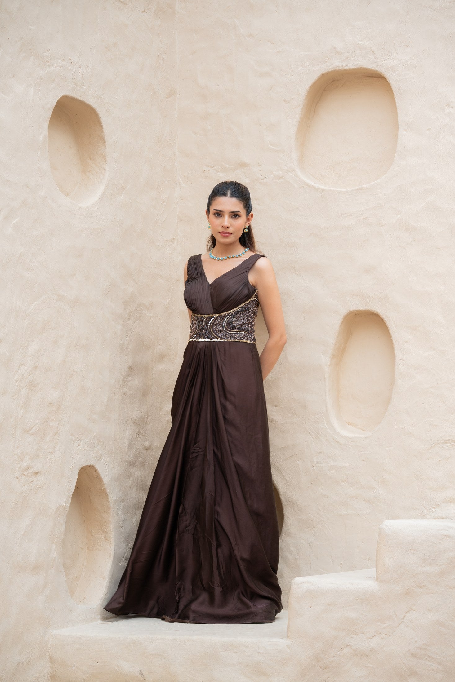 Mehr Cascade Gown