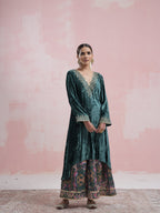Sana Velvet Suit Set with Gota Patti