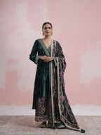 Sana Velvet Suit Set with Gota Patti